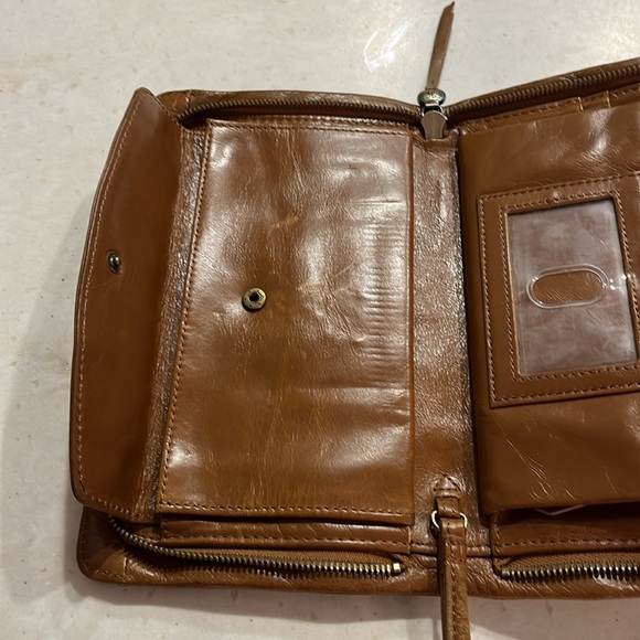 Cognac Hobo Wristlet - Picture 3 of 7